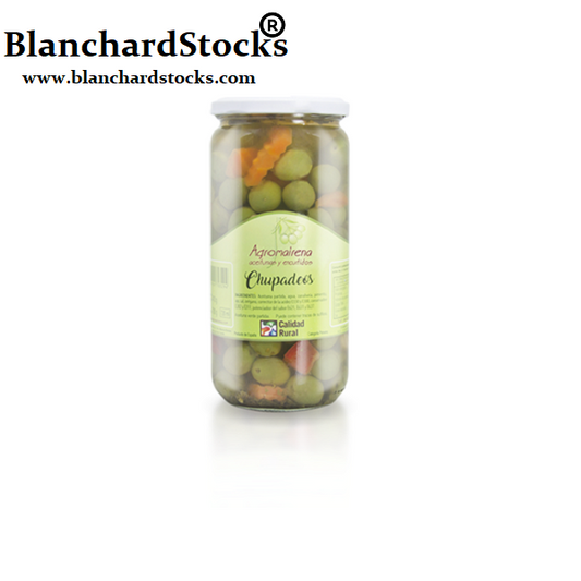 FRASCO DE ACEITUNAS CHUPADEOS 410GR  GOURMET