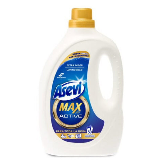DETERGENTE LIQUIDO ASEVI MAXIMO ACTIVO 50 DOSIS 2.5L.