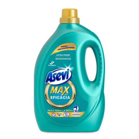 DETERGENTE LIQUIDO ASEVI MAX. EFICACIA 50 DOSIS 2.5 L. CAJA 5 UNIDADES