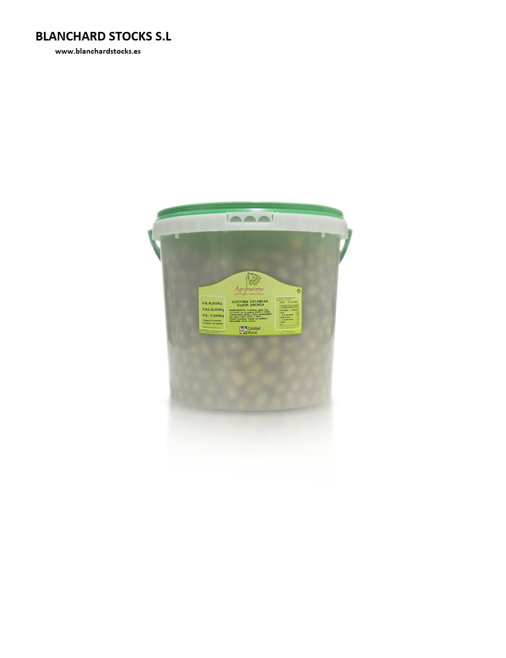 CUBO 10KG ACEITUNAS SABOR ANCHOA